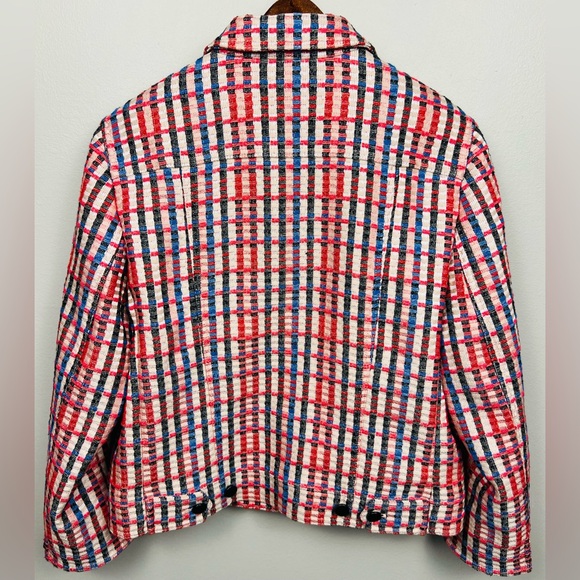 Akris Punto Tweed Plaid Jacket · Boxy Tailored Silhouette - Picture 4 of 16